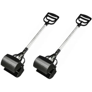 2x Show Master Long Handle Dog/Animal Poop Scooper Cleaner Claw Tray 70cm - Picture 1 of 2