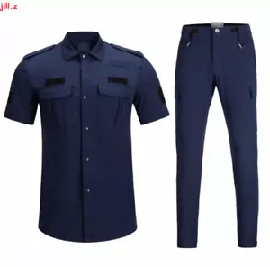 Summer Quick-drying Suits Men Security instructor training uniform Elastic sets - Picture 1 of 20