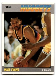 1987-88 Fleer Mike Evans Basketball Cards #36