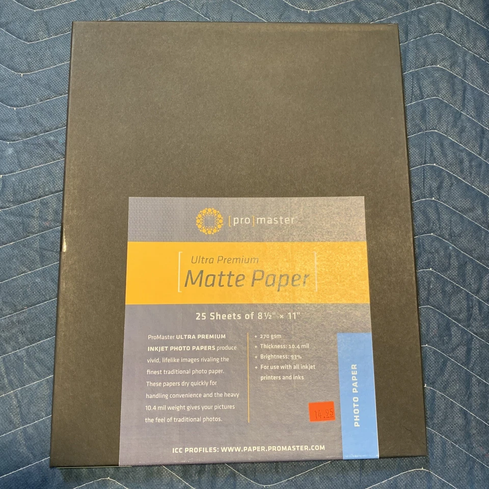 Pro Master Ultra Premium 8 1/2 X 11 Matte Paper 25 Sheets - Image 1 of 3