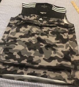 Adidas Sleeveless Athletic Shirt Men's XL Camo Tank Top Climalite Activewear