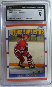 1990-91 Score Eric Lindros Future Superstar Rookie #440 CGC 9.0 MINT - Picture 1 of 2