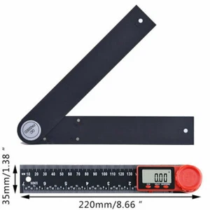 Electronic LCD Digital Display Protractor Angle Ruler 0-360° Gauge Measure Meter - Picture 1 of 6