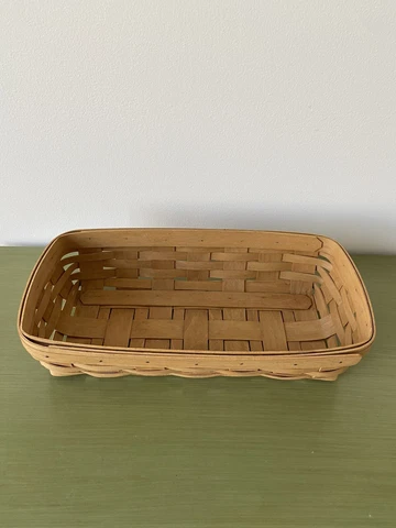LONGABERGER Rectagular Basket Bin 14.5” Long2003 Cover