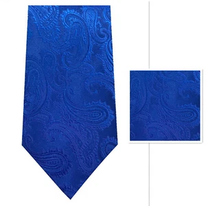Classic Paisley Neck tie and & Pocket Square Hankie Set 2PC Formal Party Wedding - Picture 1 of 37
