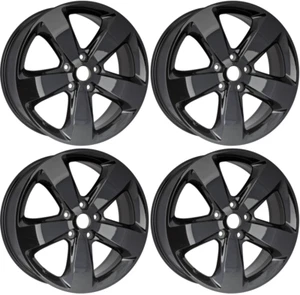 New Set of 4 20" x 8" Gloss Black Wheel Rim 2014-2016 for Jeep Grand Cherokee - Picture 1 of 10