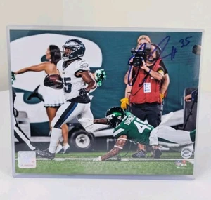 Foto autografiada de fútbol americano de Boston Scott #35 Philadelphia Eagles Dynasty Sports - Imagen 1 de 8