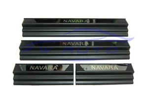 4 Door Step Scuff Plate Sill Matte Black Trim For Nissan Navara NP300 2014-2021 - Bild 1 von 4
