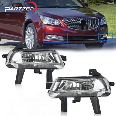 Lente antiniebla transparente para Buick LaCrosse 2014-2016 2 piezas lado izquierdo derecho GM2593307 Foto 1 de 4