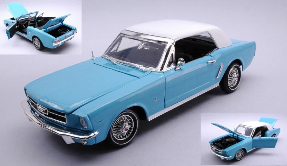 FORD MUSTANG HARD TOP JAMES BOND THUNDEBALL BLUE/WHITE 1:18 - Immagine 1 di 1