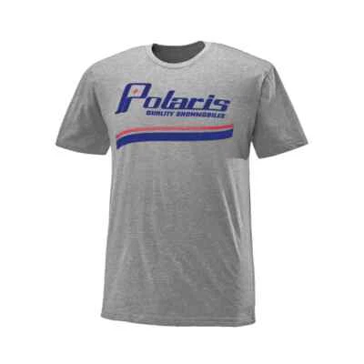 Polaris Snowmobile Men's Heritage Tee T-Shirt - Gray  - Large  - NEW - Image 1 of 3