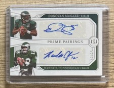 2022 National Treasures Donovan Mcnabb Randall Cunningham Prime Pairings #12/25