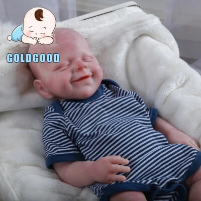 Muñecas bebé renacidas Hug 18,5" NIÑO, cuerpo completo platino silicona aptas para niños jugar Foto 1 de 4