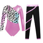 Kids Girls Tracksuits Gymnastics Dancewear Competition Outfits Bottoms Pants