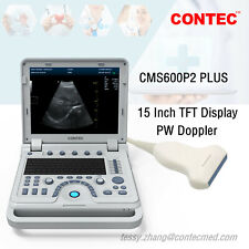 CONTEC CMS600P2PLUS 15 Inch Ultrasound Scanner PW Doppler Systems Linear Probe