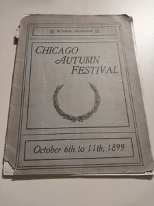 chicago autumn festival pictorial program 1899 - Picture 1 of 2