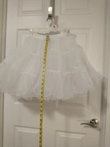Shimaly Crinoline Skirt Very Full Child/ Teen White 16" LONG. WAIST 22 IN. - Picture 1 of 8