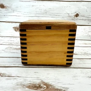 Finger Joint Wooden Box 5.75" - Picture 1 of 7
