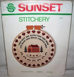 Sunset Stitchery Embroidery Kit #2105 CHRISTMAS BLESSING New! - Picture 1 of 2