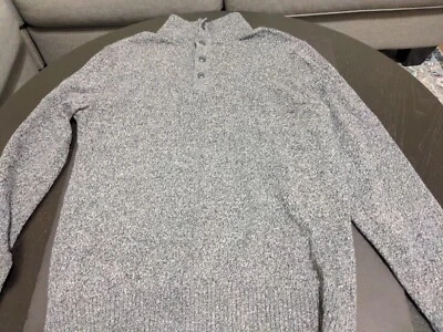 Gap Hombre Pequeño Manga Larga Botón Cuello Tortuga, Gris Mármol, Nuevo con Etiquetas Foto 1 de 4