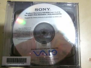 5 x Sony Vaio Recovery CD for Sony PCG-R600HFP, PCG-R600HFPD, Genuine CD RARE
