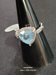 Bomb Party RG83191- Into The Glow, Sz 8 Lab Created Baby Sky Blue Topaz - Picture 1 of 5