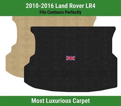 Alfombra de carga Lloyd Luxe para Land Rover LR4 2010-2016 con logotipo de bandera británica Foto 1 de 4