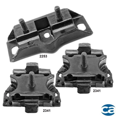 For 73-77 Engine Motor Mounts & Trans. Mount 3Pcs Set for Ford Maverick 3.3/4.1L - Изображение 1 из 3