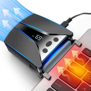 Laptop Cooling Pad, Laptop Cooler with Temperature Display, Rapid Cooling, Au... - Picture 1 of 6