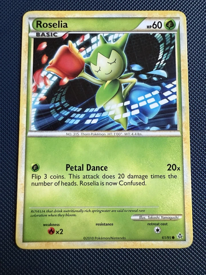 Roselia - Common - HGSS Unleashed - 61/95 - 2010 - LP - Pokemon Card - Image 1 of 1