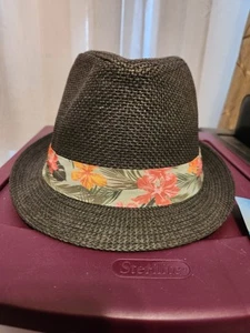 Enjoy Life UPF50+ Fedora Cool Hat Black Tropical Size M/L - Picture 1 of 11