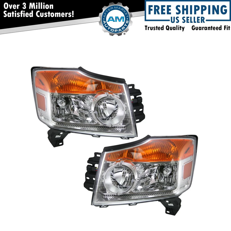 Juego de montaje de faros lado conductor y pasajero para Nissan Armada 2008-2015 Foto 1 de 4
