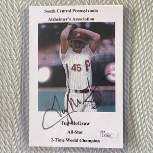 Tug McGraw Signed Alzheimer's Association Photo JSA Certified - Picture 1 of 3