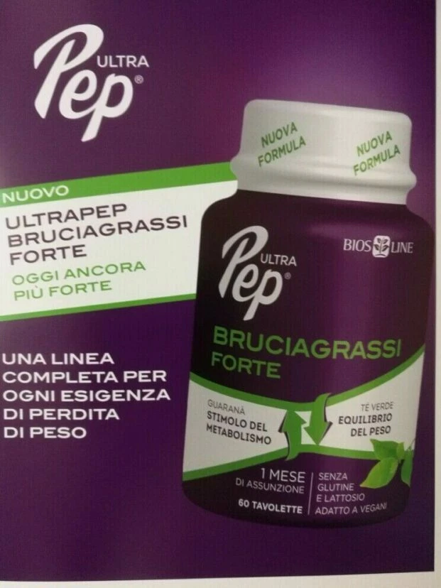 ULTRA PEP TAVOLETTE BRUCIA GRASSI FORTE 60 TAVOLETTE BIOSLINE PROMO LIMITATA