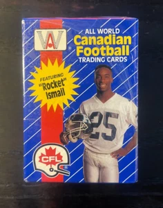 Juego de 110 cartas de fútbol canadiense All World 1991 CFL nuevo sin abrir sellado vintage - Imagen 1 de 2