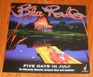 Poster promozionale Blue Rodeo Five Days in July quadrato piatto 2 lati 12x12 RARO - Foto 1 di 2
