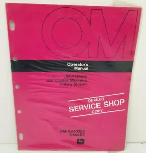 JOHN DEERE 397 CENTER-MOUNT ROTARY MOWER Operator Manual Dealer Service Copy NIP - Picture 1 of 2
