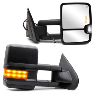 Tow Mirrors for 2014-2018 Chevy Silverado Sierra 1500 2500HD 3500HD Power Heated - Picture 1 of 12