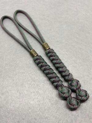 550 Paracord Knife Lanyard 2pk, Chameleon Cord Snake Knot With Brass Bead - Image 1 of 4