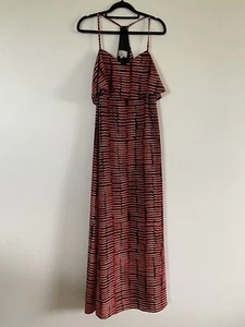 Bettina Liano Women’s Dress Size AU 10 / US 6 Orange and Black, Maxi, sleeveless - Picture 1 of 5