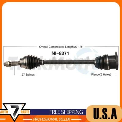 Eje delantero lado conductor CV eje junta CV para Infiniti FX50 2013 2012 2011 2010 Foto 1 de 2