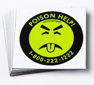🤢 Mr Yuk Magnet 2” square New Yuck (1) Official Mr. Yuk poison help green
