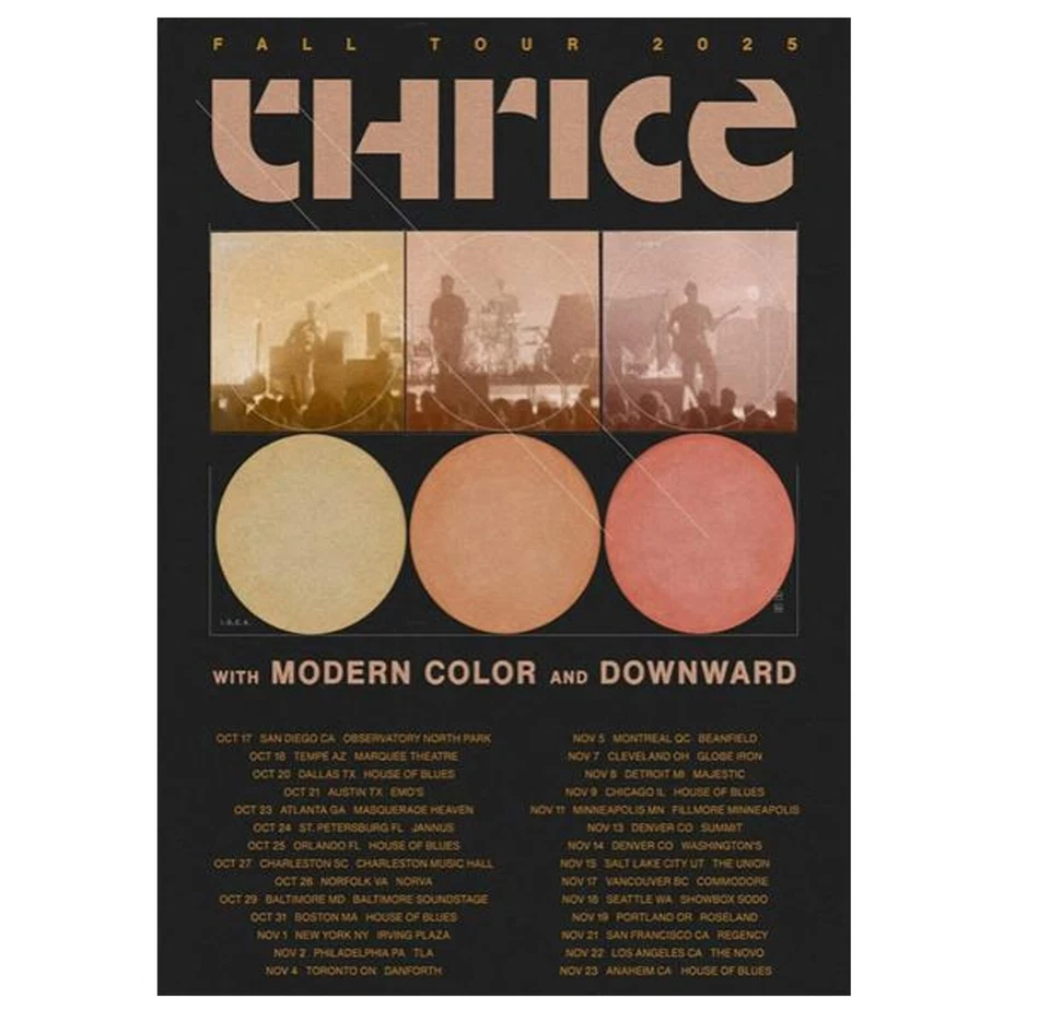 Thrice Fall Tour 2025 Poster - Image 1 of 1