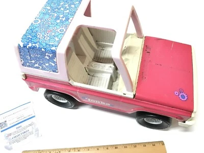 Tonka Bronco Jeep Barbie Style Daisy Vintage 1970s Hot Pink Pressed Steel Truck - Image 1 of 4