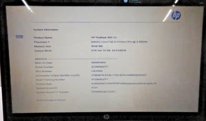 15.5" HP PROBOOK 450 G3 Laptop i3-6100U @ 2.30GHz 4GB RAM 500GB HDD, NO OS - Picture 1 of 9