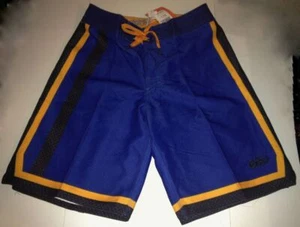 NIKE 6.0 Full Court Blue Gold Board Shorts Swim Trunks Boardshort NEW Boys 10 25 - Picture 1 of 5