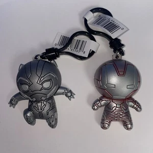 Disney 100 Figural Bag Clip Marvel Set - Black Panther & Iron Man (Exclusive A) - Picture 1 of 1