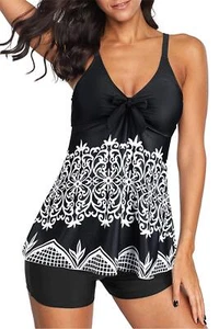 Zando Women's Two Piece Swimsuits Tummy Control Swimwear 2XL (US 16-18) - Picture 1 of 5
