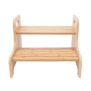 High Beds Bed Steps For Adults Two Step Stool Stair Ladder Wood Kitchen Home NEW - Picture 1 of 11