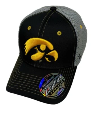 Zephyr NCAA Iowa Hawkeyes “Pregame" Curved Bill Stretch Fit Hat BRAND NWT - Image 1 of 4